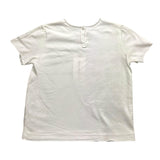 Zhoe & Tobiah T-Shirt Girocollo Tinta Unita Con Stampa Bianco/Arancione Per Bambino