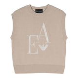 Emporio Armani Gilet In Maglia Tinta Unita Girocollo per Bambino 3D4M52 BEIGE EMPORIO ARMANI 
