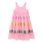 Billieblush Abito Tinta Unita con Paillettes per Bambina U20965 ROSA BillIEBLUSH 