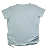 Hinnominate T-Shirt Girocollo Tinta Unita Con Lacci Azzurro Per Bambina