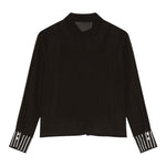 PATRIZIA PEPE camicia con sottona tinta unita con brillantini Nero per Bambina 7C0252 NERO PATRIZIA PEPE 