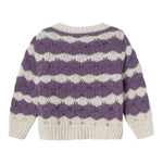 NAME IT maglia bicolore con fantasia a righe Panna/viola per Bambina 13233150 PANNA/VIOLA NAME IT 