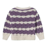 NAME IT maglia bicolore con fantasia a righe Panna/viola per Bambina 13233150 PANNA/VIOLA NAME IT 