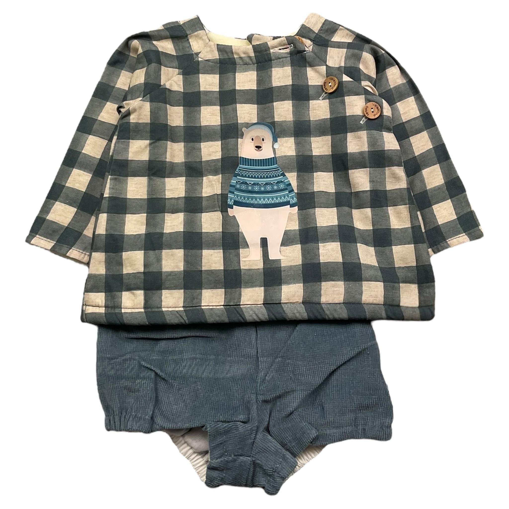 VALENTINA BEBES completo 2 pezzi felpa-culotte Blu per Neonato MAR69 BLU VALENTINA BEBES 