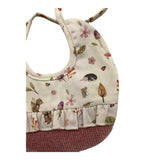 NINNAOH bavetta tinta unita con stampa Bianco/rosa per Neonata I2496 BIANCO/ROSA NINNAOH 