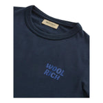Woolrich T-Shirt Girocollo Tinta Unita con Logo per Bambino CFWKTE0140MRUT BLU WOOLRICH 