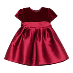 IL GUFO abito tinta unita in velluto mezza manica Rosso per Bambina A24VM771N0063 ROSSO IL GUFO 