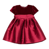 IL GUFO abito tinta unita in velluto mezza manica Rosso per Bambina A24VM771N0063 ROSSO IL GUFO 