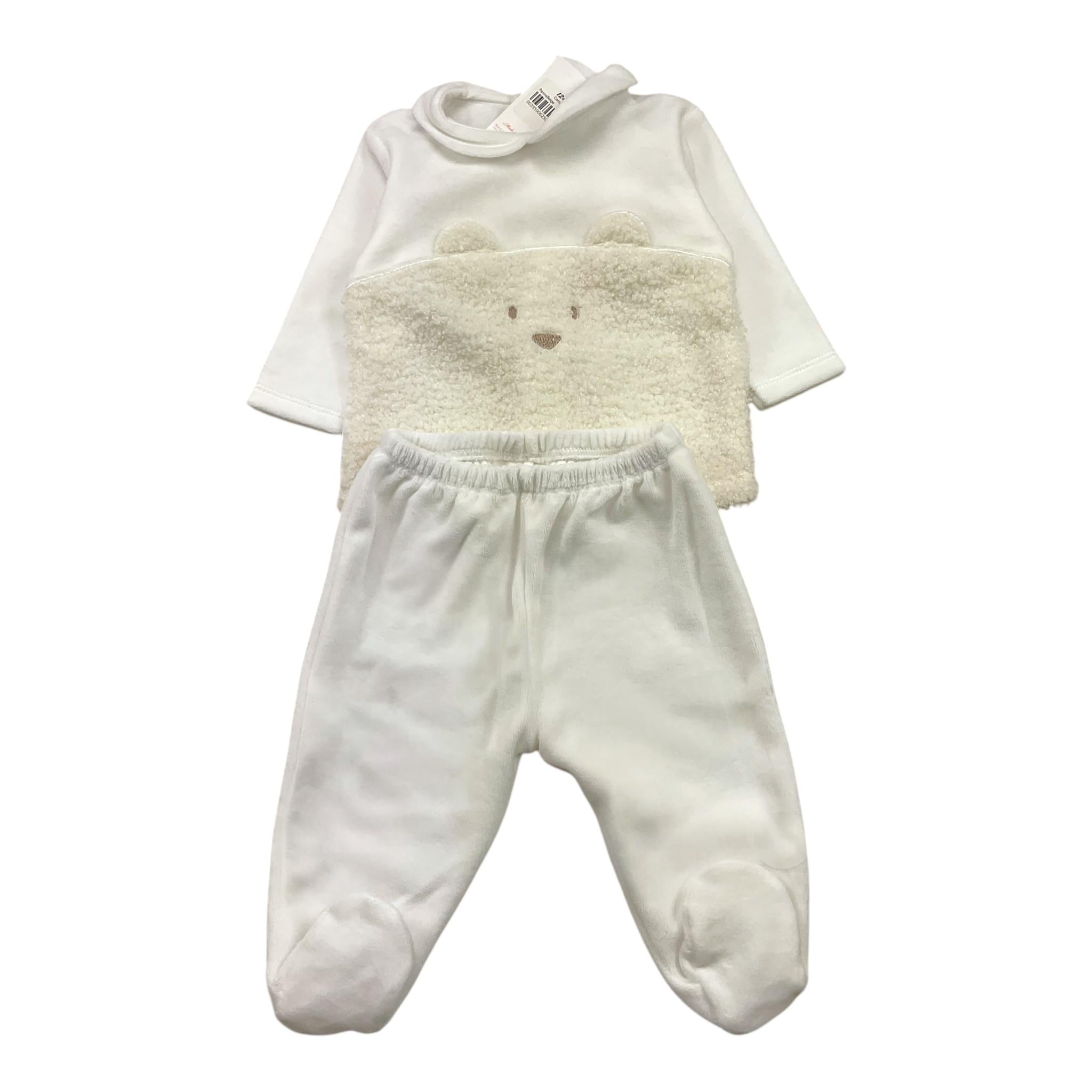 NINNAOH completo 2pz maglia-ghettina Bianco per Neonata I24226C BIANCO NINNAOH 