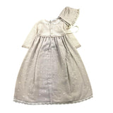 Paz Rodriguez Set Abito Tinta Unita - Cappello Beige Per Neonata