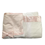 MINIMU' coperta bicolore con fiocco Bianco/rosa per Neonata P3960 BIANCO/ROSA MINIMU' 