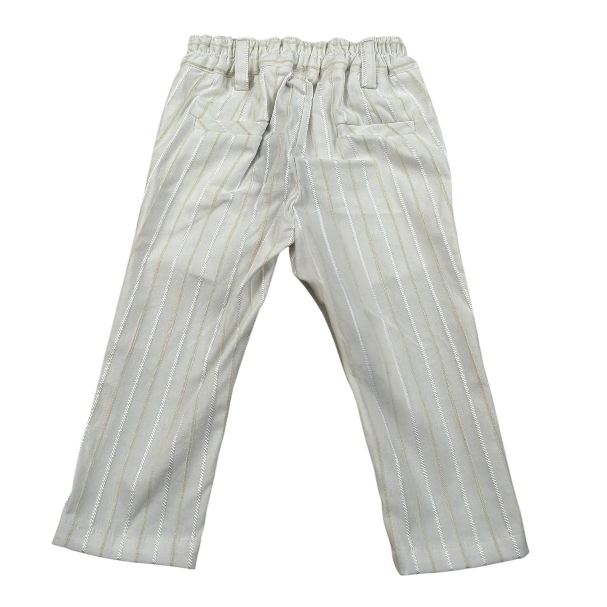Emanuel Pris Pantalone Tinta Unita con Elastico In Vita per Bambino EPT6200N PANNA EMANUEL PRIS 