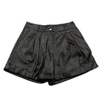 MONNALISA short in ecopelle tinta unita Nero per Bambina 494400 NERO MONNALISA 