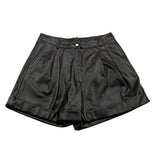 MONNALISA short in ecopelle tinta unita Nero per Bambina 494400 NERO MONNALISA 