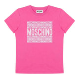 Moschino T-Shirt Girocollo Tinta Unita con Stampa per Neonata M9M032 ROSA MOSCHINO 