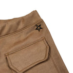 Shopart Short tinta unita con Elastico In Vita Beige per Bambina 023981 BEIGE SHOPART 