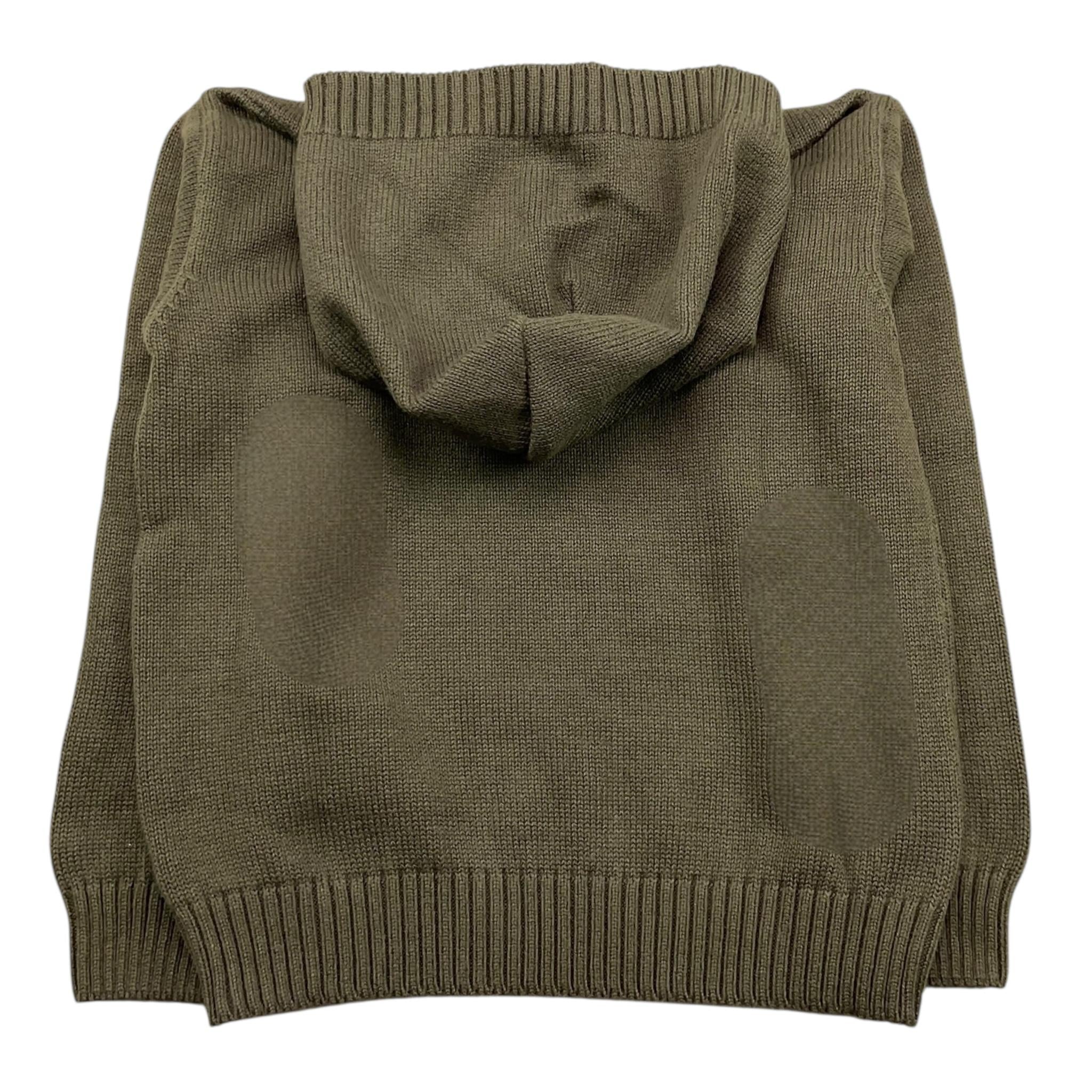 DONDUP maglia tinta unita cn cappuccio e ricamo logo Verde per Bambino DMMA005 VERDE DONDUP 