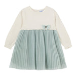 MAYORAL abito manica lunga con gonna in contrasto Verde acqua per Neonata 2906 VERDE ACQUA MAYORAL 