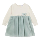 MAYORAL abito manica lunga con gonna in contrasto Verde acqua per Neonata 2906 VERDE ACQUA MAYORAL 