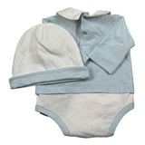 John Richmond Body Manica Lunga Tinta Unita con Cappello per Neonato RLP26002TU AZZURRO JOHN RICHMOND 