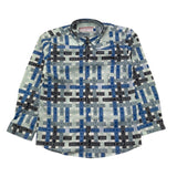 Cesare Paciotti Camicia Multicolor Logata Manica Lunga Azzurro per Bambino