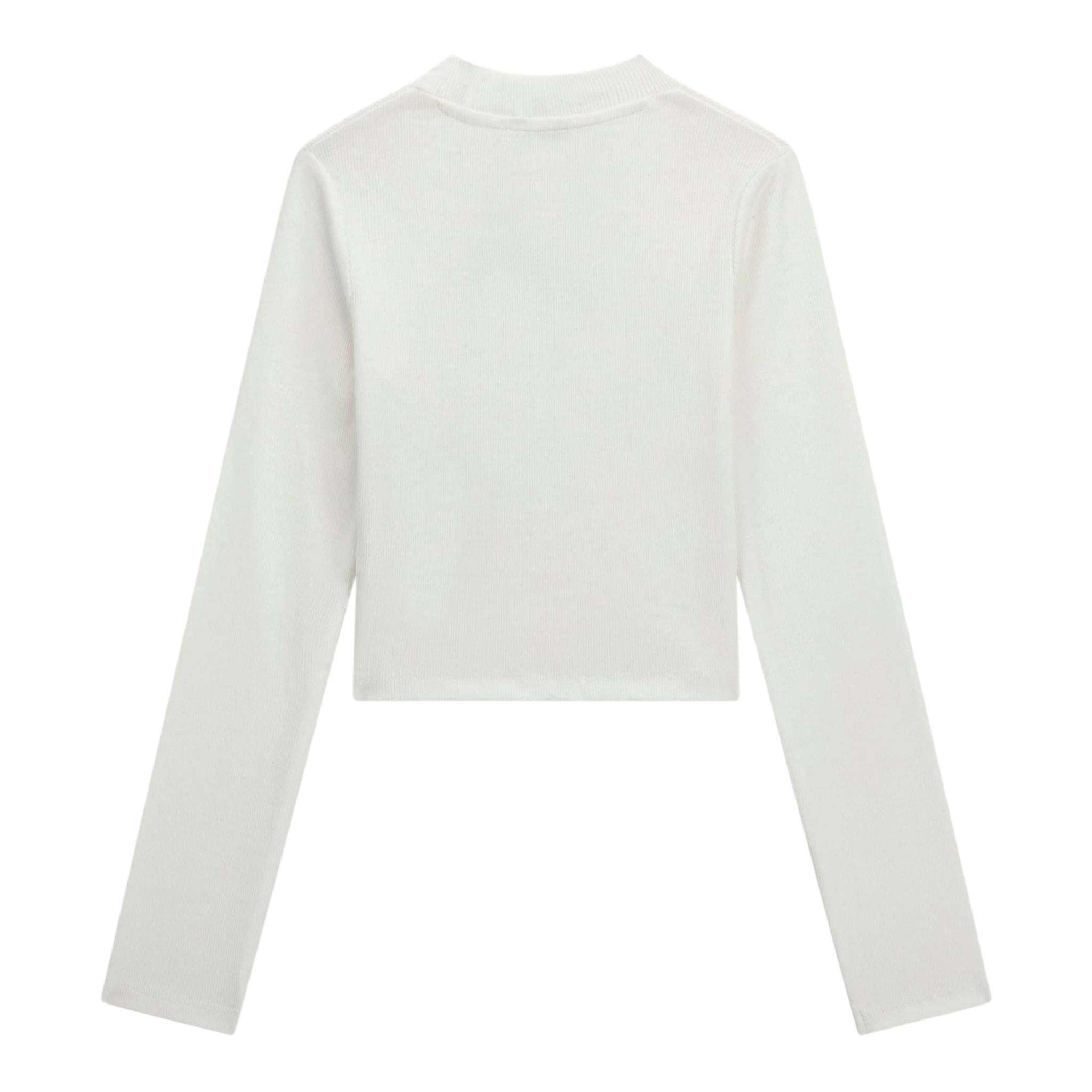 GUESS shirt tinta unita girocollo con logo Bianco per Bambina J4YI49KBZP4 BIANCO GUESS 