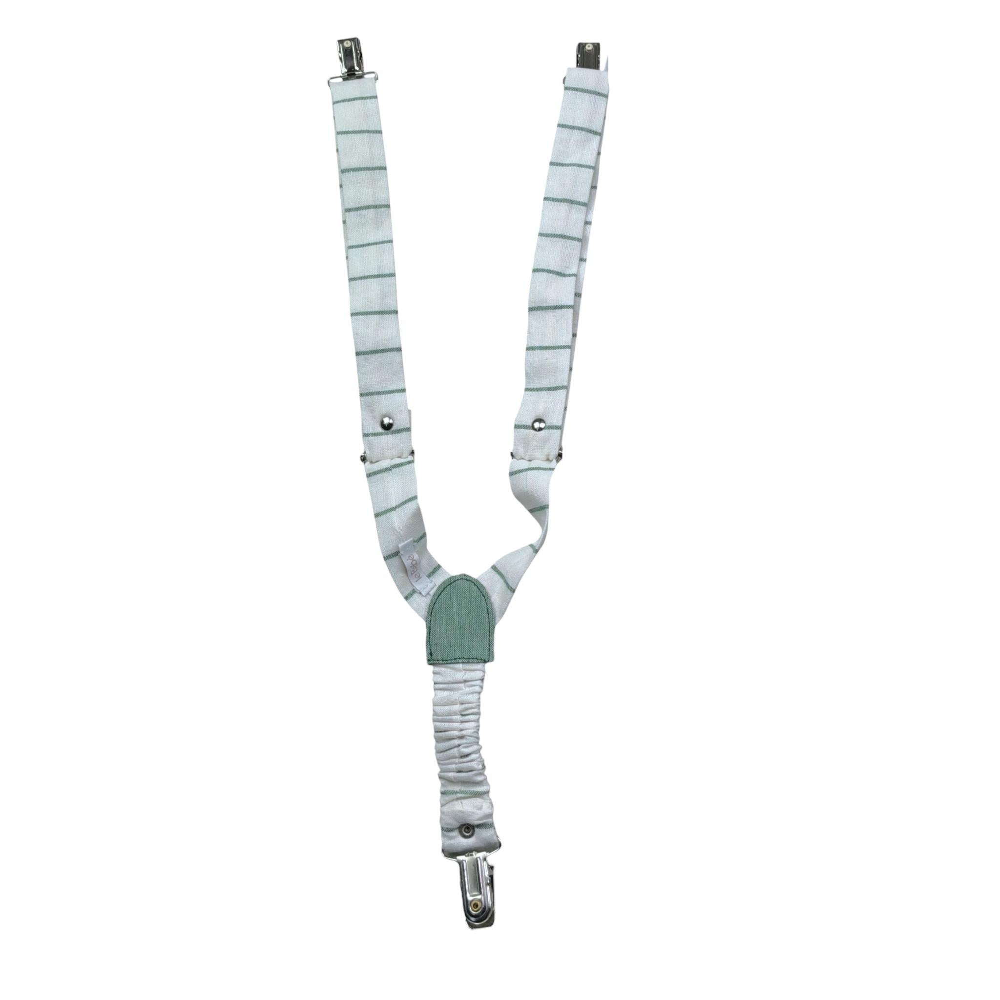 Le Bebe' Bretelle Tinta Unita con Fantasia per Neonato LBB5338 PANNA LE BEBE' 