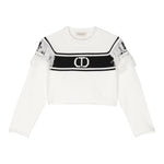 TWINSET maglia girocollo bicolore con frange Bianco/nero per Neonata 242GJ3163N BIANCO/NERO TWINSET 