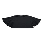 John Richmond T-Shirt Modello Crop Tinta Unita con Stampa per Bambina RGP26008TO NERO JOHN RICHMOND 