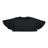 John Richmond T-Shirt Modello Crop Tinta Unita con Stampa per Bambina RGP26008TO NERO JOHN RICHMOND 