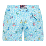 Saint Barth Costume Tinta Unita con Stampe Granchio per Bambino COMFORTLIGHT AZZURRO SAINT BARTH 