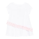 Monnalisa T-Shirt Girocollo Tinta Unita con Stampa per Bambino 19E606 BIANCO MONNALISA 