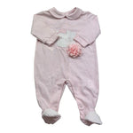 Isabel & Martinez Tutina Manica Lunga Tinta Unita con Ricami per Neonata IM25N442 ROSA ISABEL & MARTINEZ 