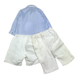 Barcellino Completo 4Pezzi Camicia-Bermuda-Papillon-Pantalone Bianco per Neonato 1101100 BIANCO BARCELLINO 