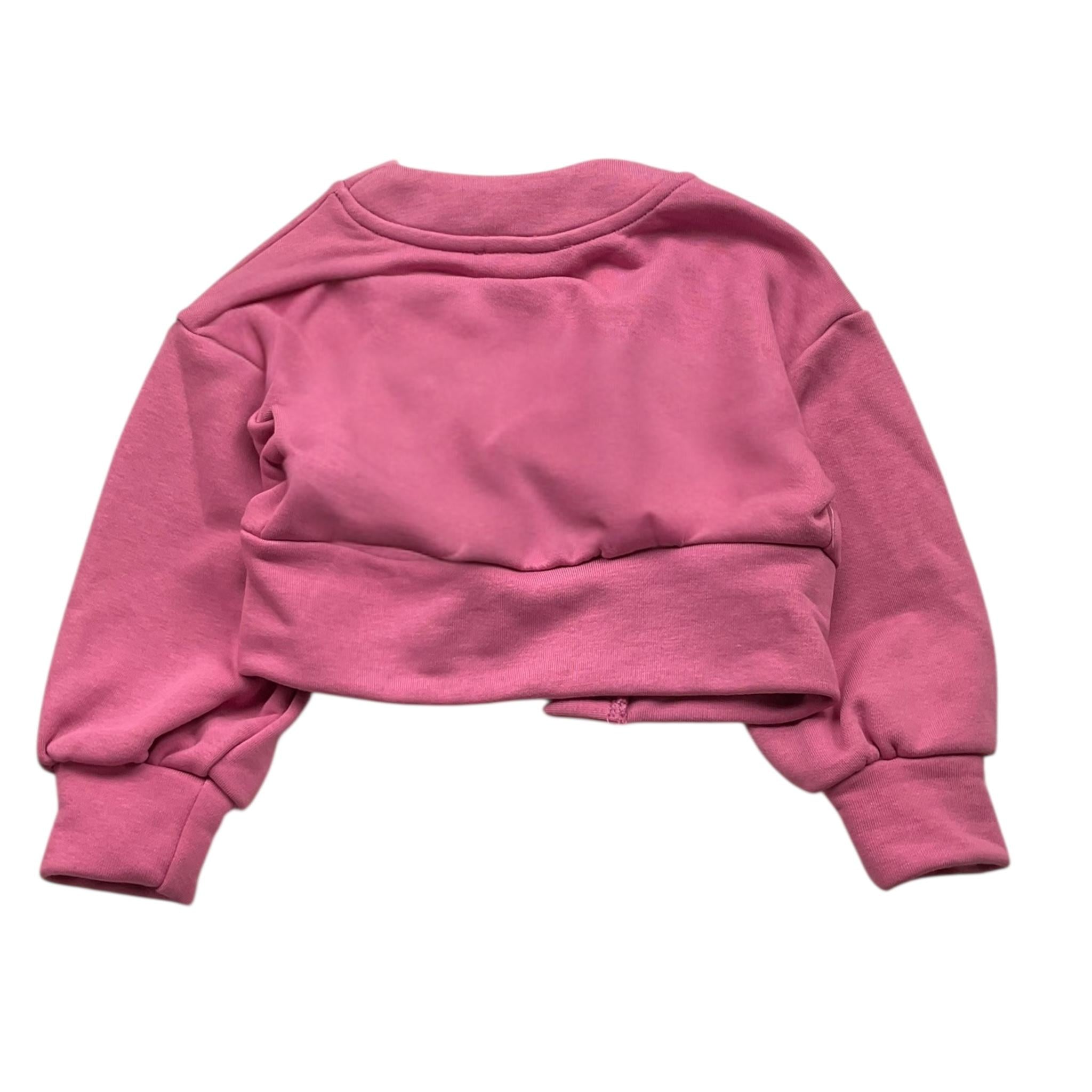 MISS GRANT cardigan tinta unita con bttoni e stampa Rosa per Neonata MG1136X ROSA MISS GRANT 