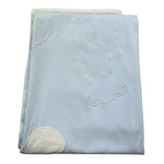Le Bebe Coperta Bicolore Tinta Unita con Orso per Neonato LBB5293 AZZURRO LE BEBE 