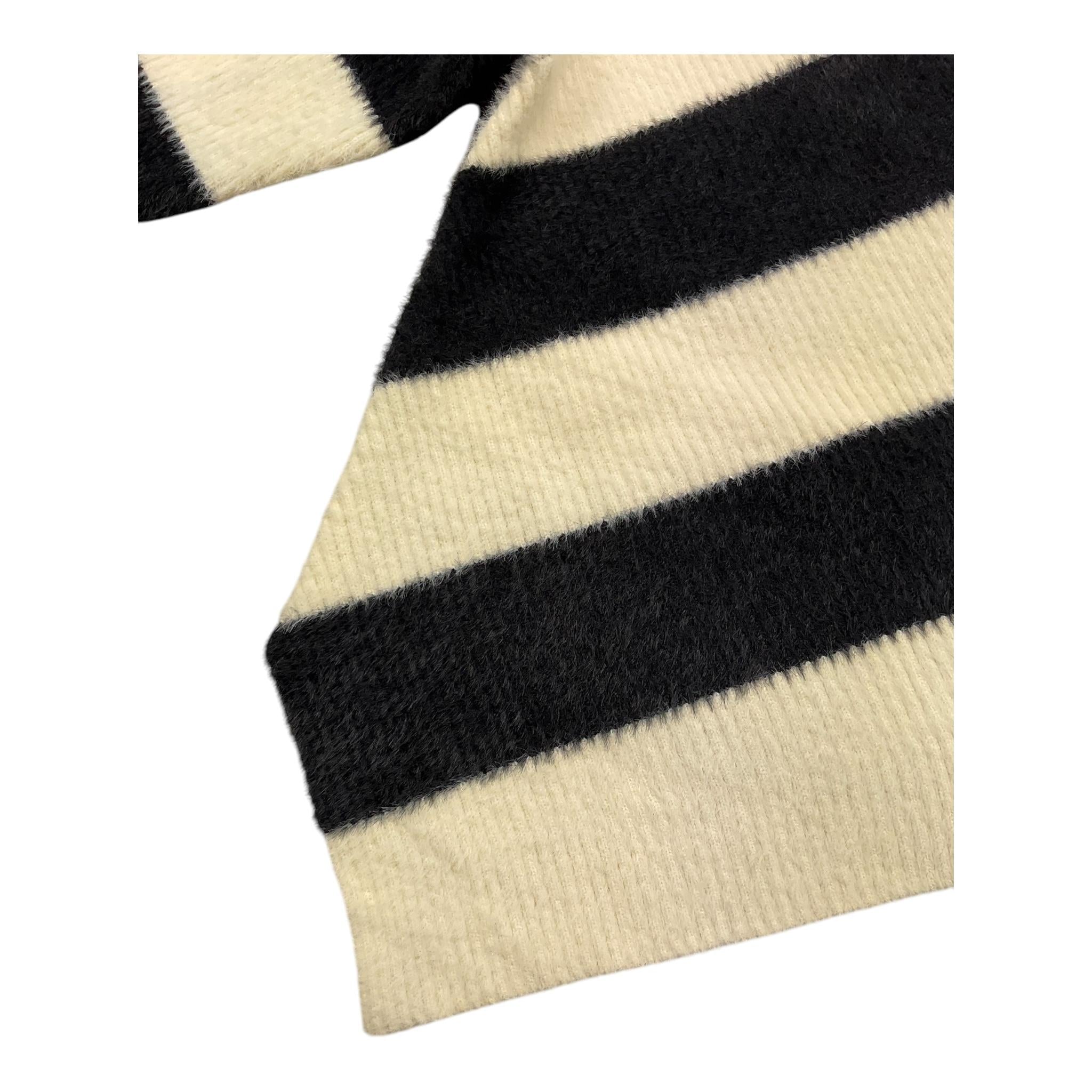 TO be too maglia asimmetrica bicolore girocollo Nero/panna per Bambina TFBF24A600 NERO/PANNA TO be too 