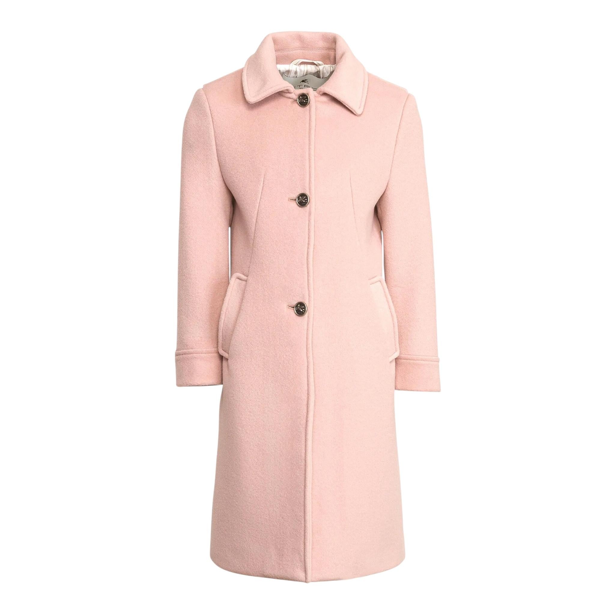 ETRO cappotto tinta unita con bottoni in contrasto Rosa per Bambina GV2A20 ROSA ETRO 