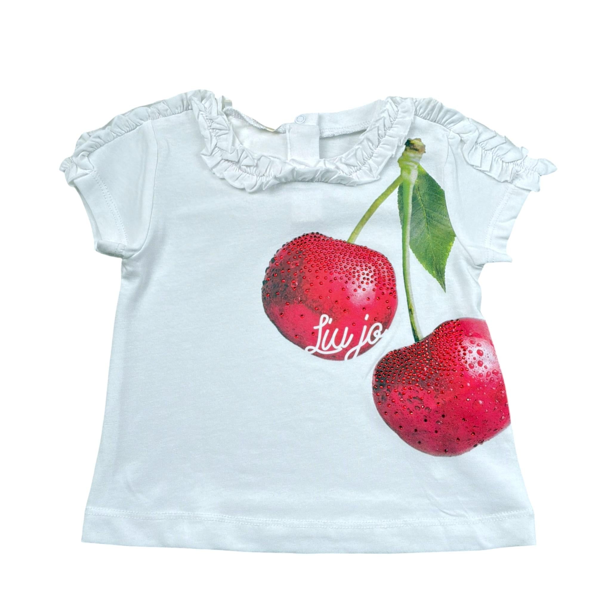 Liu Jo T-Shirt Tinta Unita con Stampa per Neonata HA1080J5003 BIANCO LIU JO 