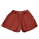 PETIT INDI short tinta unita con elastico in vita Corallo per Neonata AW24BK5719 CORALLO PETIT INDI 