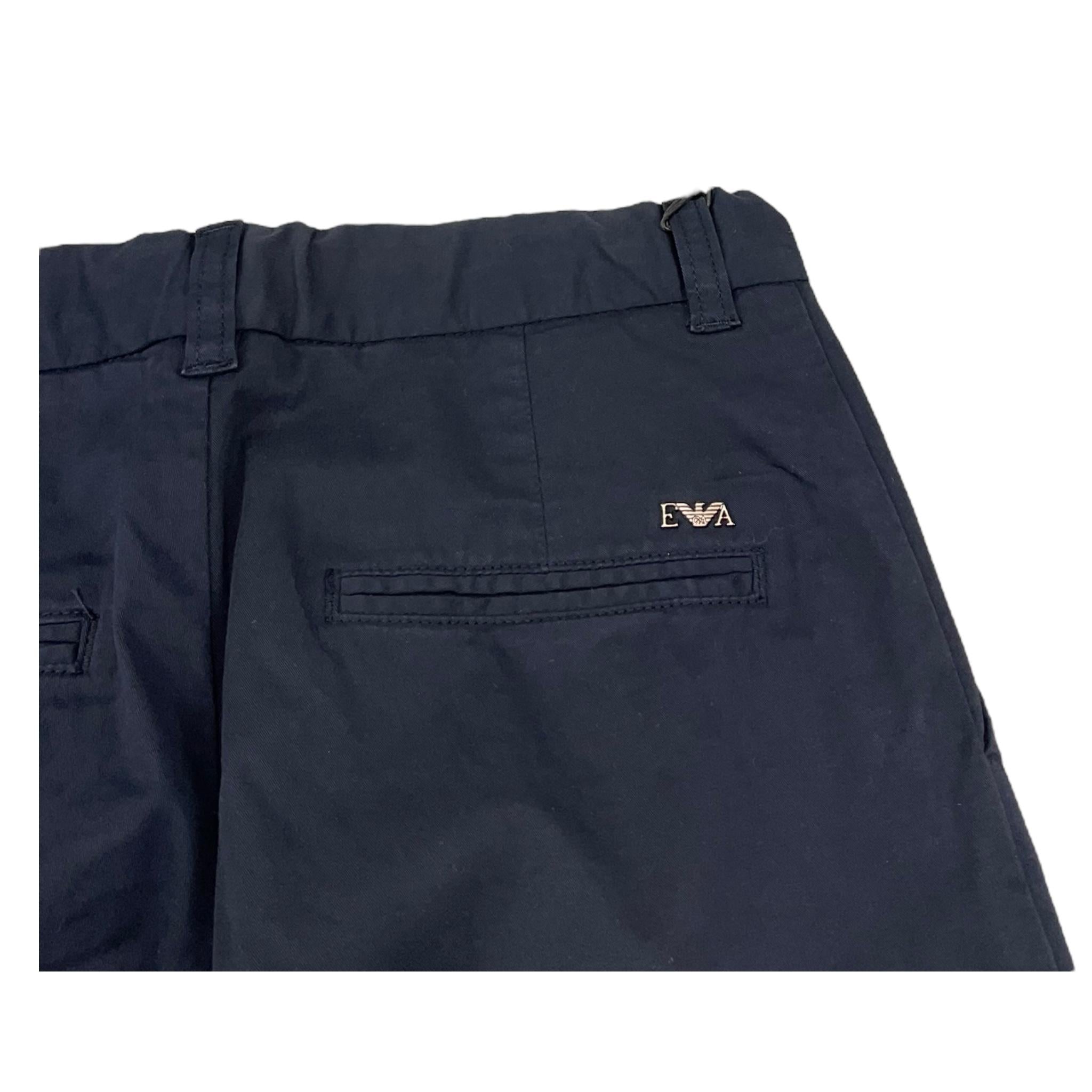Emporio Armani Pantalone Tinta Unita con Girovita Regolabile per Bambino 3R4PJG BLU EMPORIO ARMANI 