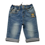 Moschino Jeans Tinta Unita con Elastico In Vita per Bambino MUP05FJ BLU MOSCHINO 