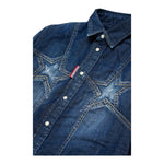 Dsquared2 Camicia In Denim Manica Lunga Tinta Unita per Bambino DQ2831 BLU DSQUARED2 