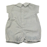 La Sartoria Dei Piccoli Pagliaccetto Tinta Unita con Fantasia A Righe per Neonato LP002 BIANCO LA SARTORIA DEI PICCOLI 