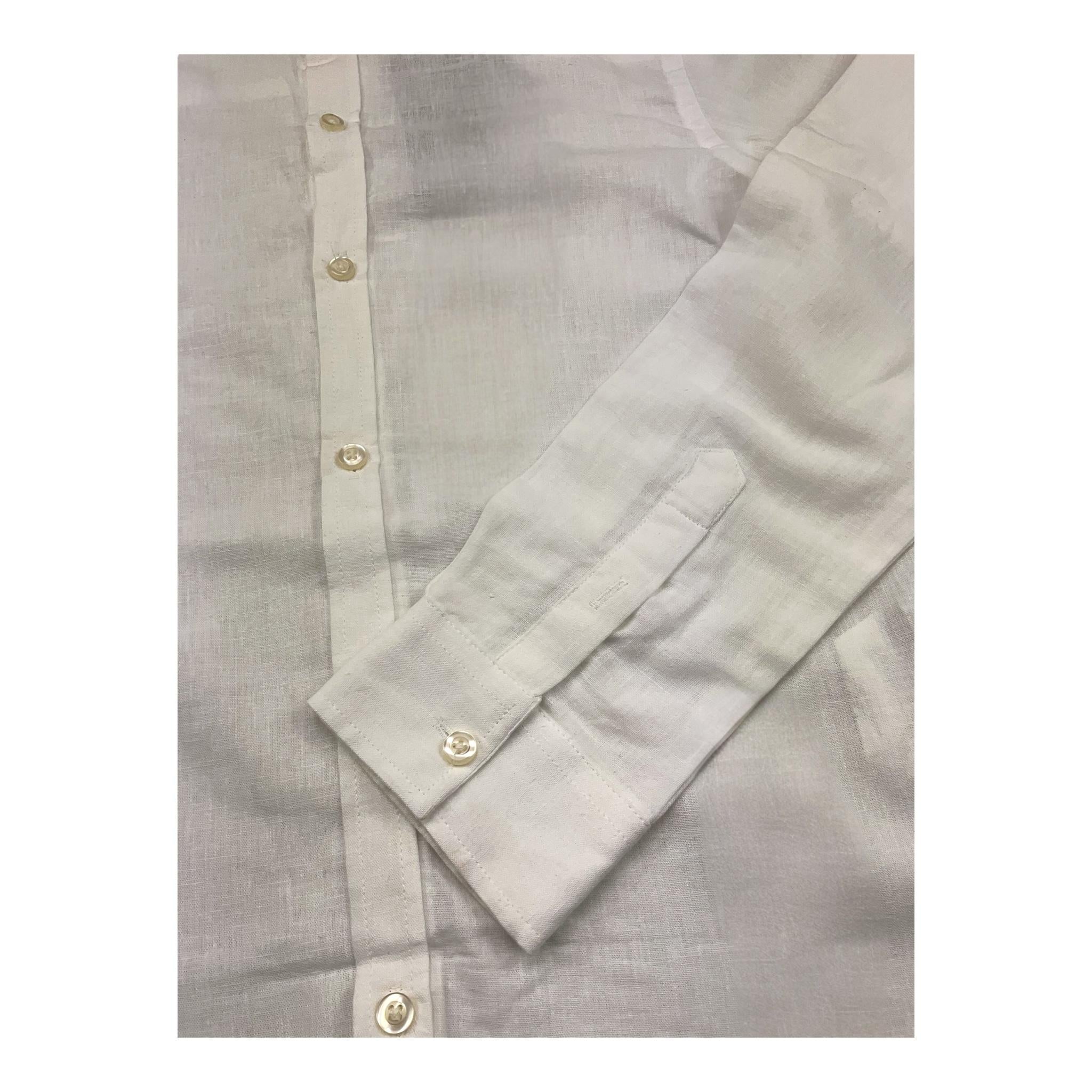 Dan John Camicia Manica Lunga Tinta Unita Collo Coreano per Bambino CMD5110J BIANCO DAN JOHN 