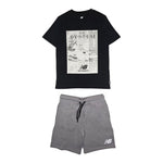 New Balance Completo 2 Pezzi T-Shirt-Bermuda Bicolore per Bambino LAKB0133 NERO/GRIGIO NEW BALANCE 