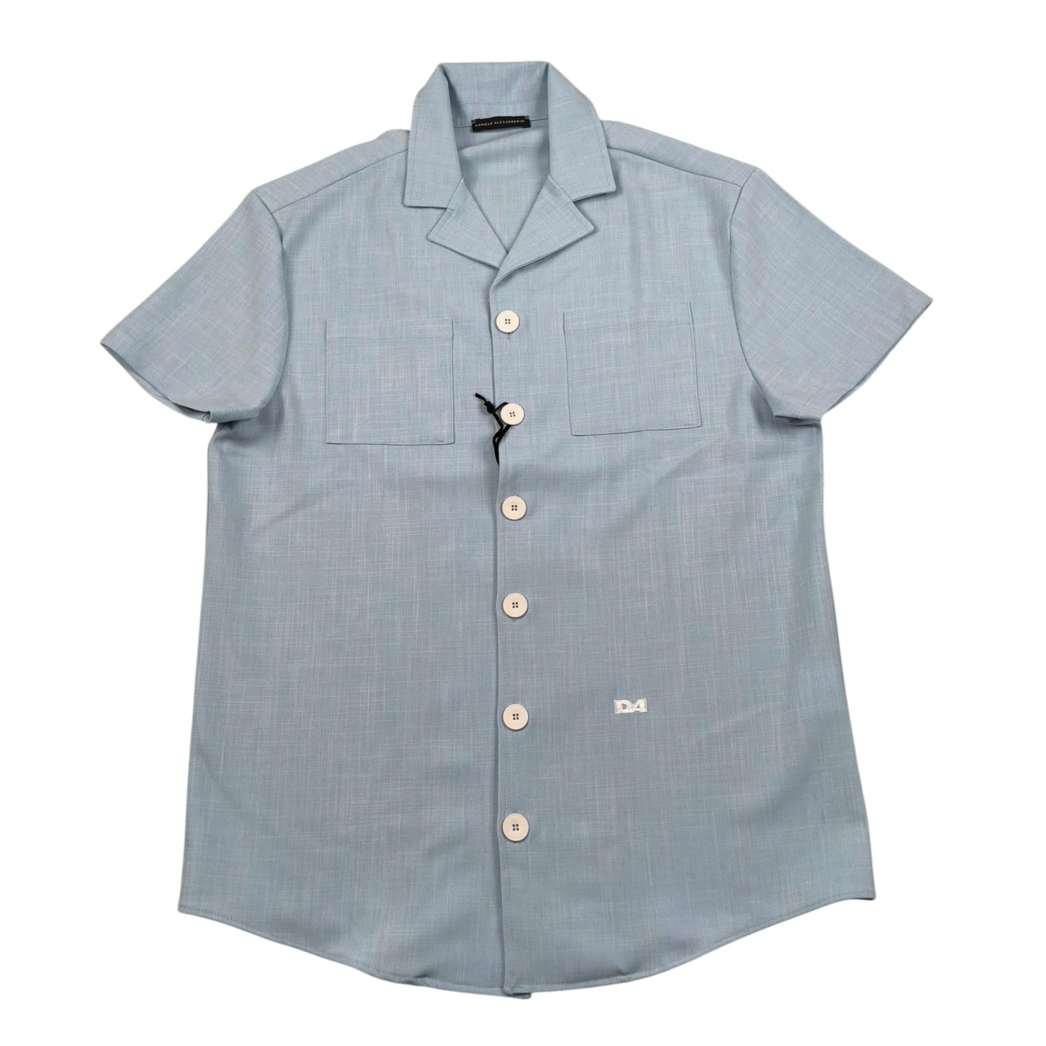 Daniele Alessandrini Camicia Mezza Manica Tinta Unita per Bambino 1236C002300 AZZURRO DANIELE ALESSANDRINI 