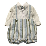 Colori Chiari Completo 3 Pezzi Camicia-Salopette-Papillon per Neonato MN308100 BIANCO COLORI CHIARI 