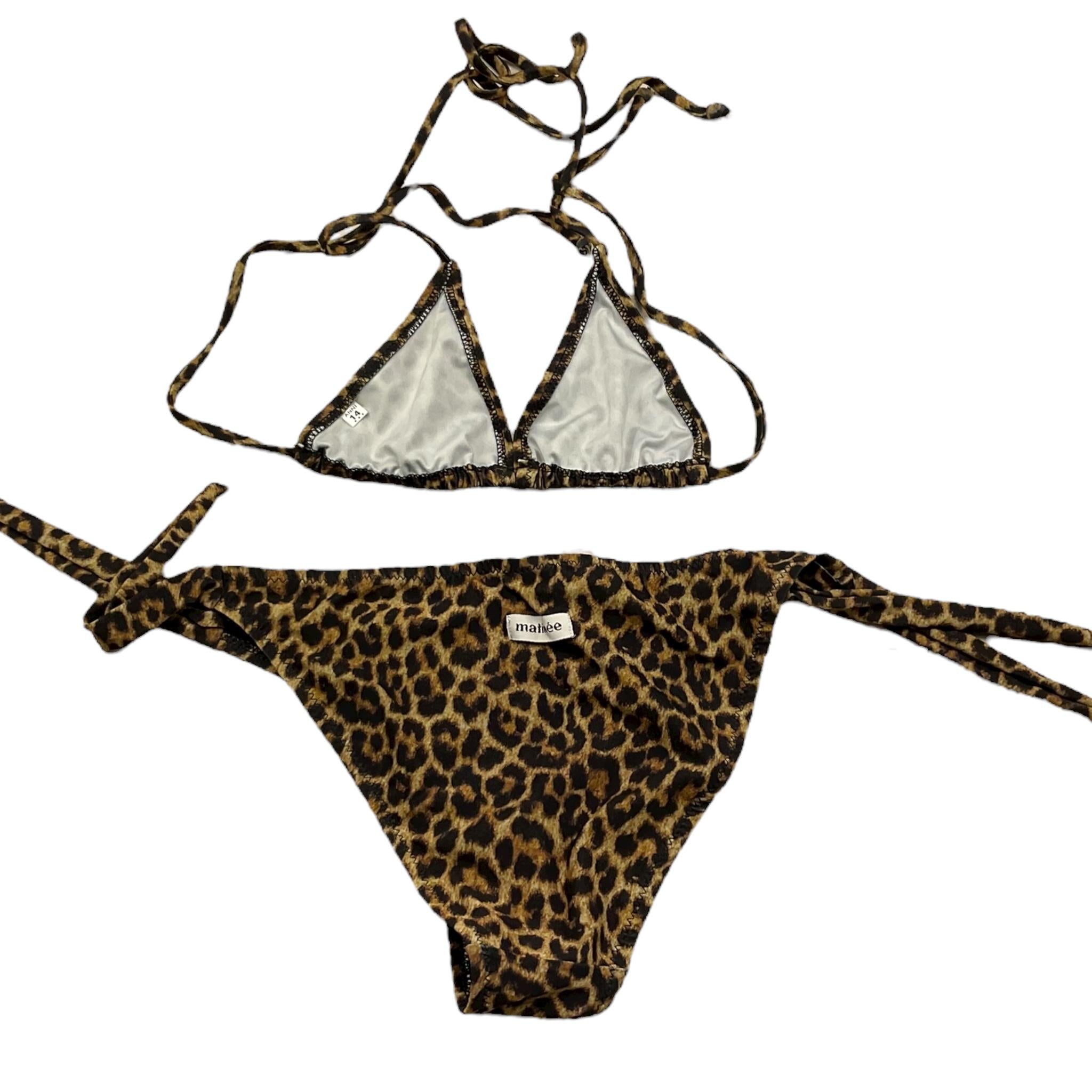 Matinée Costume 2 Pezzi Triangolo-Slip con Fantasia Maculata per Bambina CC3022 MARRONE MATINÉE 