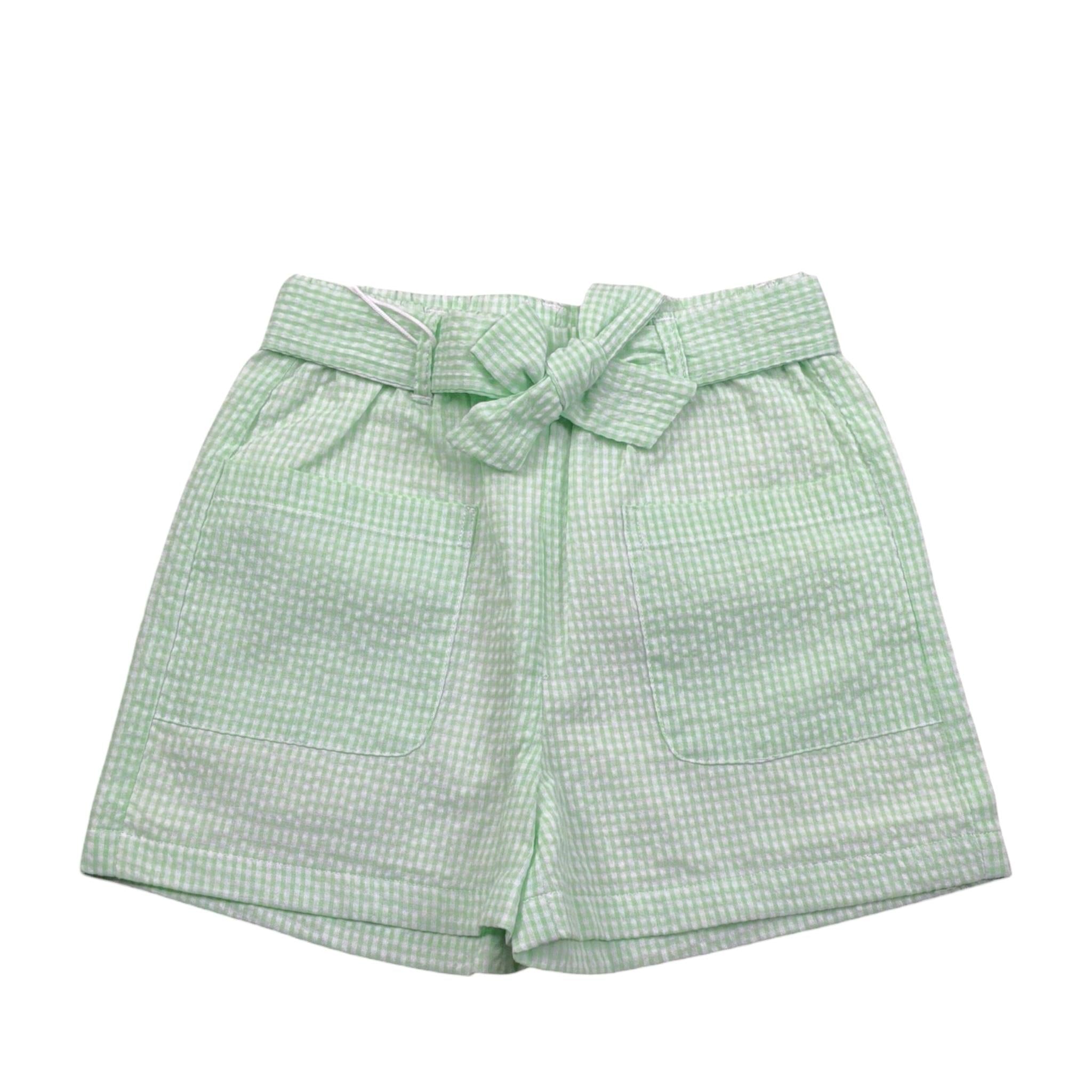 I Do Short Tinta Unita con Microfantasia per Bambina 4B530 VERDE I DO 